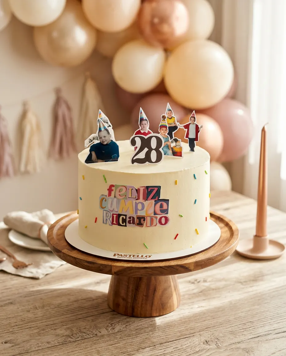 Burn Cake Pastello con imagen comestible